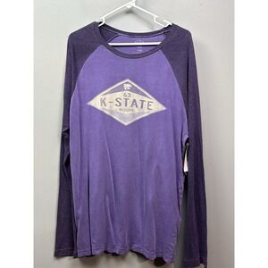 Kansas‎ State Wildcat Raglan tee Adult Large Purple Graphic K State '63 Soft NEW